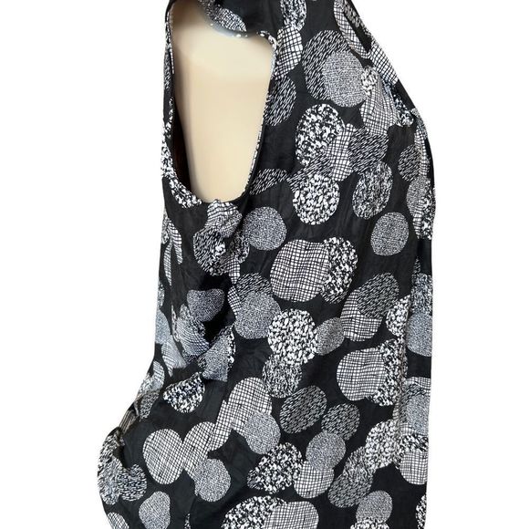 Criss Cross black and white dotted top by Not Just Pants - Picture 3 of 5